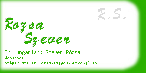 rozsa szever business card