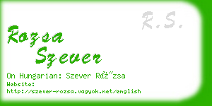 rozsa szever business card